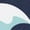 NAVY, variant on - Wave Heart Sunset - Women's Short Sleeve Graphic T-shirt