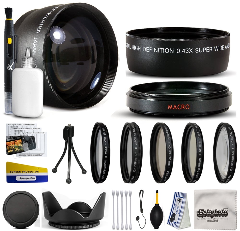 10 Piece Ultimate Lens Package For Canon PowerShot SX40 HS SX30 SX20 ...