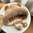thumbnail image 7 of iHPH7 Bear Hat Winter Accessories for Women Ear Warmers Winter Hats for Women Cold Weather Russian Hat Warm Hats for Women Faux Fur Hat Khaki One Size, 7 of 7