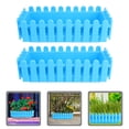 thumbnail image 1 of Raindrops 2Pcs Railing Flower Pot Garden Box Plastic Blue for Outdoor Use, 1 of 8