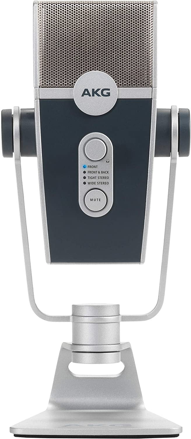AKG Pro Audio Lyra Ultra-HD, Four Capsule, Multi-Capture Mode, USB-C Condenser Microphone for Recording and Streaming with Pop Filter, Extension USB Cable, and 4-Port USB Hub Bundle