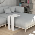 thumbnail image 3 of JV Home Muju Collection Table d'Appoint Moderne / Table de Chevet Mobile Table en C pour Sofa Table de Chevet Salon Chambre 22 Pouces Blanc, 3 of 7