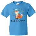 thumbnail image 3 of Inktastic Let it Snow Cute Orange Fox in Hat and Scarf Youth T-Shirt, 3 of 5