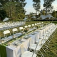 thumbnail image 4 of SHGJ&SOFT Set of 10 Folding Chairs, Plastic Seat and Backrest, White Metal Frame Chair, Suitable for Indoor and Outdoor,Capacity 350 lbs (White, 10-Pack), 4 of 8