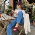 thumbnail image 5 of Cushionaire Lanky Strappy Sandals for Women, Trendy Multi-Strap Square Toe Flat Slide Womens Sandals with Cushioned Footbed, 5 of 18