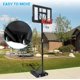 thumbnail image 2 of Yeshouse Sistema de canasta de baloncesto portátil, aro ajustable de 1,58 m a 3 m con ruedas incorporadas para jóvenes, 2 of 7