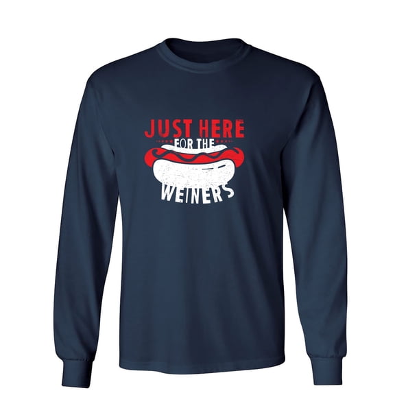 Just Here Tor The Wei*ers Sarcastic Humor Novelty Men's Long Sleeve Shirts
