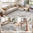 thumbnail image 6 of MICGEEK 5x7 Washable Area Rugs for Living Room, Modern Abstract Printed Rug, Vacuum-Friendly, Non Slip Indoor Rug for Bedroom Dining Room Home Decor Carpet, Gray/Brown, 6 of 10