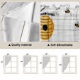 thumbnail image 3 of Cartoon Bee Kitchen Window Curtains, Swag Curtains Valance for Bedroom Living Room Bathroom, Country Vintage Branches Greyish Wooden Grain Rod Pocket Window Curtain Block Drapes 2 Panels 36"x63", 3 of 5