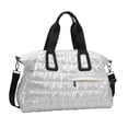 thumbnail image 2 of Bolsa deportiva para gimnasio, bolsa de viaje, bolsa de mano para artículos de tocador, bolsa de moda, bolsa grande para mujer Blanco, 2 of 9