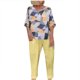 thumbnail image 1 of Blusas de dos piezas con cuello redondo y media manga estampadas de verano para mujer y pantalones largos sólidos Wmkox8yi bvn1027, 1 of 8