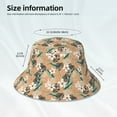thumbnail image 3 of Yiaed Tropical Leaves Flower Print Reflective Stripe Bucket Hat Unisex Funny Outdoor Fisherman Cap Beach Sun Hat, 3 of 5