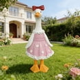thumbnail image 5 of Meggemo Pink Dress Duck Figurine Resin Craft Animal Statue Cute Home Desktop Garden Decoration Ornament, 5 of 5