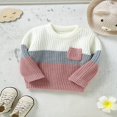 thumbnail image 2 of Chandail Tricoté Chaud pour Bébés Garçons et Filles, Chandail Molletonné à Manches Longues, Hauts, Vêtements d'Automne et d'Hiver, 2 of 7