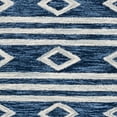 thumbnail image 6 of SAFAVIEH Micro-Loop Briony Diamond Striped Wool Area Rug, Navy/Ivory, 2'6" x 4', 6 of 7