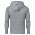 thumbnail image 4 of Weilanxin Mens Hooded Sweatshirt Casual Long Sleeve Drawstring Waffle Knit Pullover Hoodies Lightgrey XL, 4 of 8