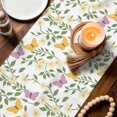 thumbnail image 2 of Easter Cotton Linen Table Runner for Dining Kitchen, Spring Floral Daisy Flowers Butterflies Watercolor Wedding Outdoor Party Tablerunners, Dresser Scarf Coffee Tablecloth Runners 13x120 Inches, 2 of 9