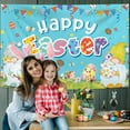 thumbnail image 1 of HOARBOEG Easter Dinner Party Activity Background Cloth Bunny Eggs Background Decoration Hanging Cloth Photo Props, 1 of 6