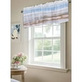 thumbnail image 6 of Marble Valances for Windows, Rod Pocket Kitchen Valance Curtains - Soft & Washable Small Window Treatment for Living Room,&nbsp;Bathroom, Abstract Blue Brown, 54x18inch, 6 of 9