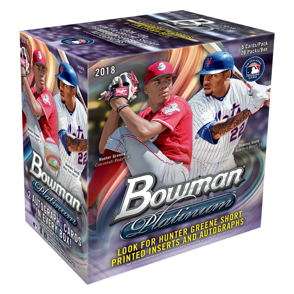 18 Topps Bowman Platinum MLB Baseball Hobby Box Trading Cards Walmart