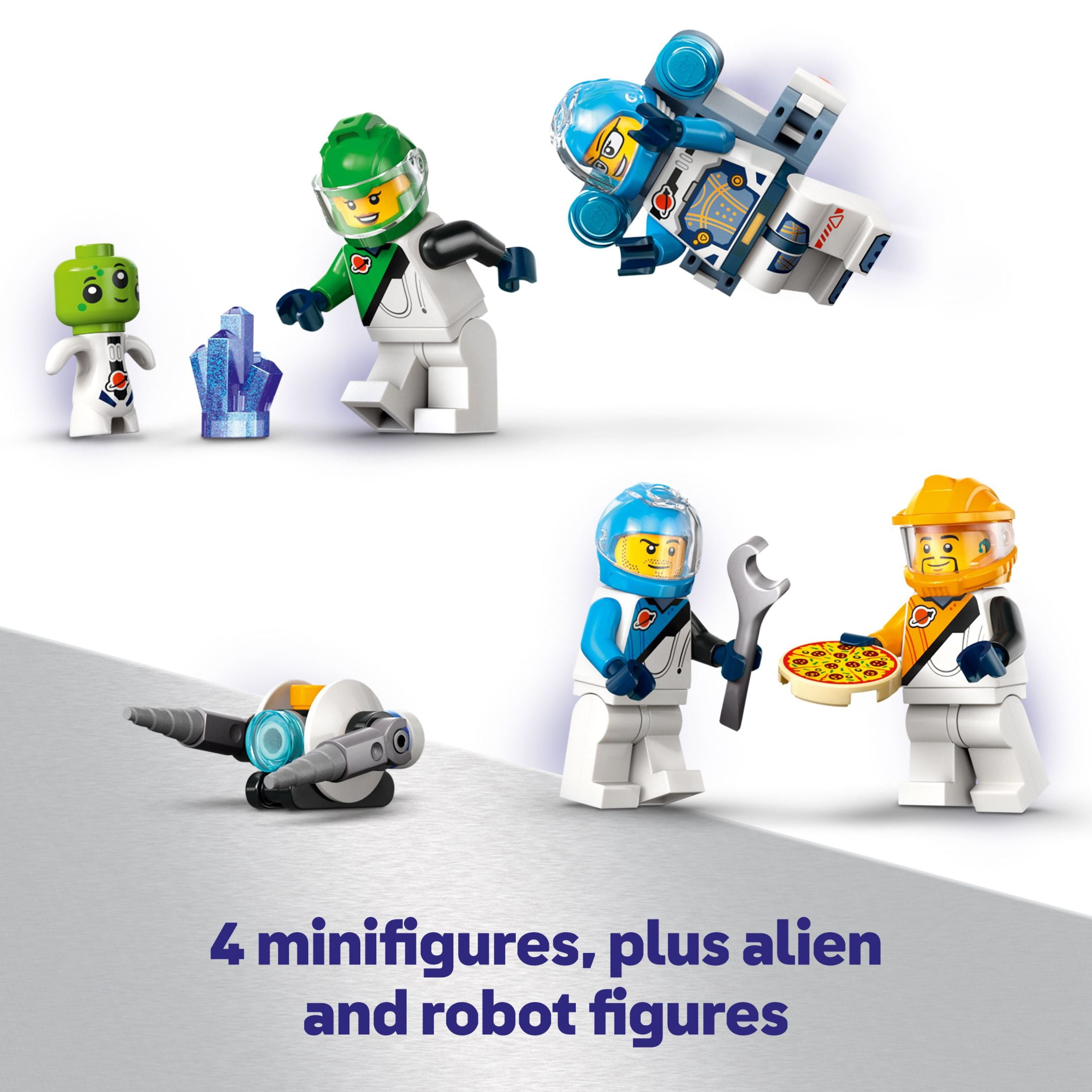 LEGO City Modular Galactic Spaceship Toy - Buildable Space Toy for Kids, Boys and Girls, Ages 7+ - Includes 4 Astronaut Minifigures & Alien Figure - Gift Idea for Birthdays and Holidays - 60446