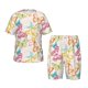 thumbnail image 1 of Balery Retro Colorful Butterfly Conjunto de Pijama Infantil de Manga Corta con Estampado – Ropa de Dormir de Algodón Suave-4X-Large, 1 of 6