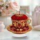 thumbnail image 1 of CaiYueKe Romantic Heart Teacup Acrylic Ornament Decorative Gift for Couples Valentine's Day Anniversary Wedding Home Decor Kitchen Desk Tabletop Decoration Love Present Souvenir Collectible, 1 of 9