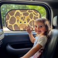 thumbnail image 3 of Yuyamidu Giraffe Print Car Side Window Sunshade Cute Auto Vehicle Sunshades 2 Pcs Car Rear Window Sun Visor Protector Block UV Rays Sun Protection Window Covers, 3 of 7