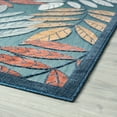 thumbnail image 6 of 4x6 Water Resistant, Indoor Outdoor Rugs for Patios, Front Door Entry, Entryway, Deck, Porch, Balcony | Outside Area Rug for Patio | Aqua, Floral | Size: 3'10'' x 5'3'', 6 of 8