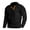 Black, variant on Men's Corduroy Pullover Henley Shirts Casual Solid Color Half Zip Sweatshirt Retro Style Long Sleeve Top for Men's Casual Outwear Olive Green