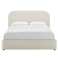 thumbnail image 5 of Platform Bed Frame, Full Size, White, Velvet, Bedroom, Modern Contemporary Boutique HB36804, 5 of 9