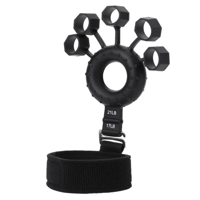 Ejercitador Extensor De Dedos Pinza de dedo para aumentar la fuerza de la flexión y extensión de los dedos, color negro