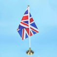 thumbnail image 2 of 20pcs Gold Plated Plastic Flag Bracket Holder Creative Flag Pole Holder Flagpole Base Flag Fixed Base (Round Shaped Golden), 2 of 2