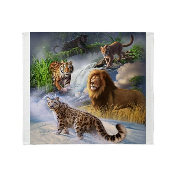 CafePress - Big Cats Throw Blanket - Soft Fleece Throw Blanket, 50"x60" for All Ages