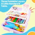 thumbnail image 6 of YCFUN 1100+ PCS Arts and Crafts Kit for Kids, Craft Supplies with Beads, Stickers and Portable Case, School Art Craft Kit for Boys Girls (Purple), 6 of 7