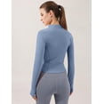 thumbnail image 3 of ORUYROP Veste de Course Légère Extensible pour Femmes avec Fermeture Éclair Complète et Trous pour les Pouces, 3 of 7