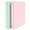 Olive Green+Pink, variant on 2Pcs 1 Inch Round 3 Ring Binder,Holds 200 Sheets 8.5×11 Paper,Cute Binder with Inside Pockets,Cute Girl School & Office Binder