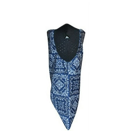 NEODANNA 100% COTTON BANDANNAW/NEOPRENE BLUE PAISLEY