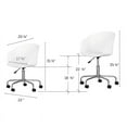 thumbnail image 7 of South Shore Liney Matte Charcoal Desk and 1 Flam White Swivel Chair Set, 7 of 7