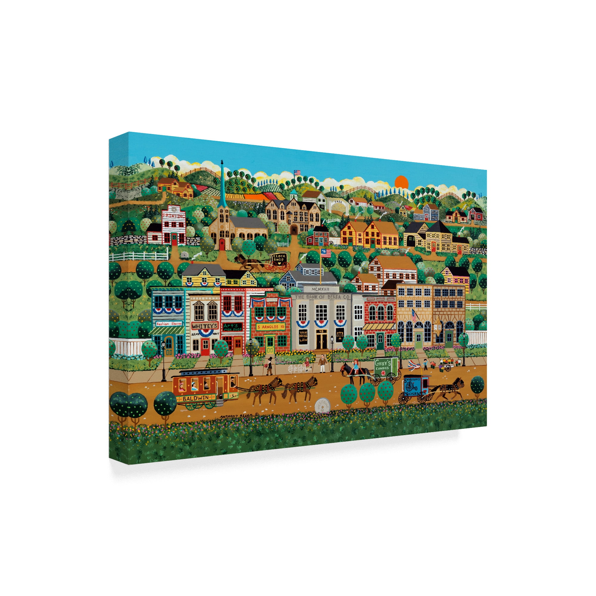Trademark Fine Art 'My Home Town' Canvas Art by Anthony Kleem