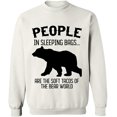 thumbnail image 2 of OXI Crewneck Sweatshirt - The Bear World, Basic Casual Sweatshirts for Men's and Women Fleece Sweatshirt Long Sleeve - White Medium, 2 of 2