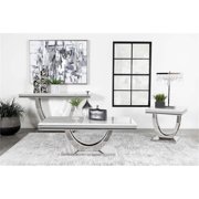 Coaster Kerwin Metal U-base Square End Table in White and Chrome