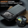 thumbnail image 3 of Case for iPhone 17 Pro Max Wallet Case with Card Holder, Kickstand RFID Blocking Magnetic Closure Shockproof Protective PU Leather Cover for iPhone 17 Pro Max Flip Case Wallet, 3 of 7