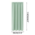 thumbnail image 2 of Hiroekza Blackout Curtains Panels Set of 2 for Bedroom and Living Room - Scandinavian Solid Color Silk Curtains - Heat Insulation, Energy Saving, Room Darkening, Boho Style 38 x 45 Inches Green, 2 of 3