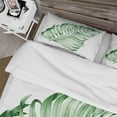 thumbnail image 4 of DESIGN ART Designart 'Tropical Leaf Of Monstera II' Farmhouse Duvet Cover Comforter Set King Cover + Comforter + 2 King Shams 4 Piece, 4 of 5
