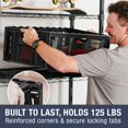thumbnail image 6 of CleverMade 46L Pro-Grade Collapsible Storage Crate, Heavy Duty Storage Bin - Black, 6 of 10