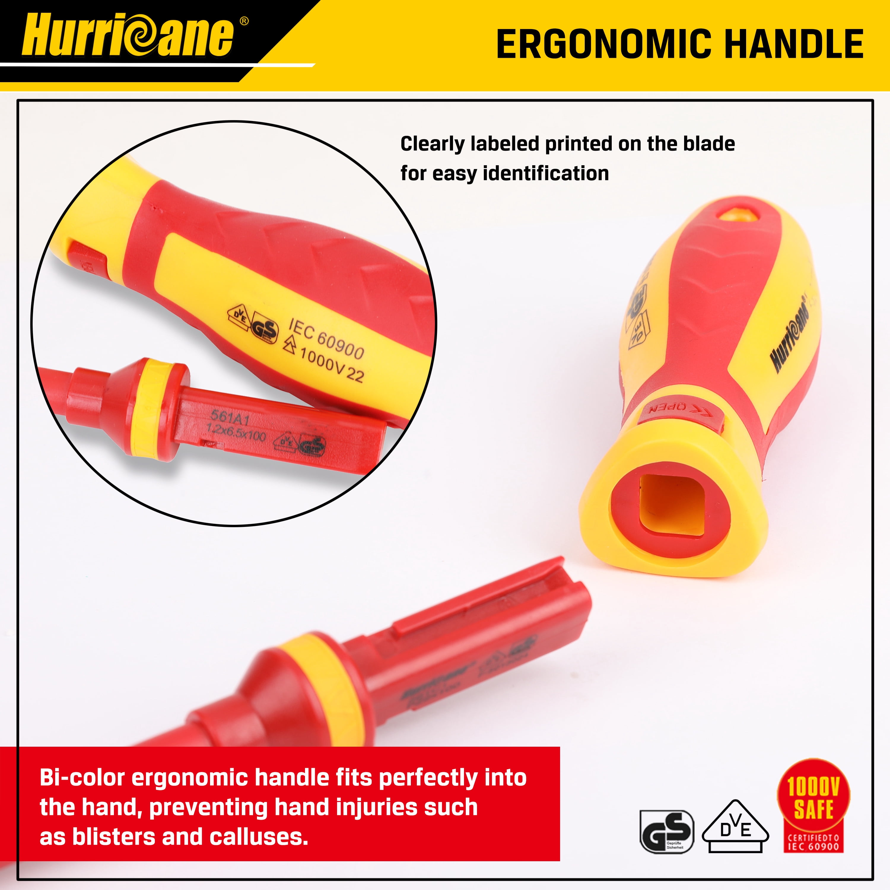 1000V Professional CR-V Insulated, Magnetic Screwdriver Set with 15 Pieces