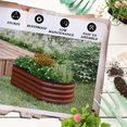 thumbnail image 6 of Outsunny Galvanized Raised Garden Bed Kit, Metal Planter Box with Safety Edging, 59" x 23.5" x 16.5", Brown, 6 of 9