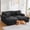 Black, variant on PureDashio 82" Oversized Double Chaise Lounge Sofa, Plush Faux Rabbit Fur with Cup Holders & USB Ports, 48" Deep Seat for Living Room Bedroom,Sage Green
