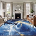 thumbnail image 2 of Gold Blue Sky Large Area Rugs for Bedroom Living Room, Soft Non Slip Carpet Bedside Rug, Abstract Vintage Oil Painting Art Rectangular Floor Cover Kitchen Accent Rug 5'x8' for Dining Room/Office, 2 of 9